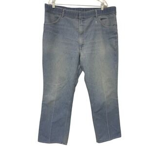 Vintage Straight Jeans‎ Men's 42x30 Blue Denim Mid Rise Light Wash Distressed
